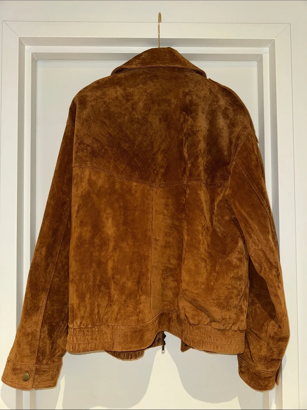 Zara Brown Suede Bomber Jacket - Picture 4 of 4